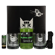 Böser KATER Black Light Neon Lime Gin 40% Vol. 0.5l in geschenkverpakking met UV-zaklamp &amp; glazen