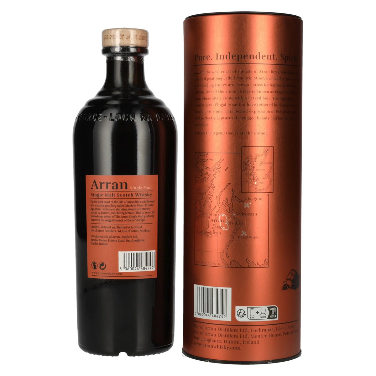 Arran MACHRIE MOOR 10 ans d'âge, malt tourbé de Lochranza, 46 % vol., 0,7 l, dans une boîte en fer-blanc