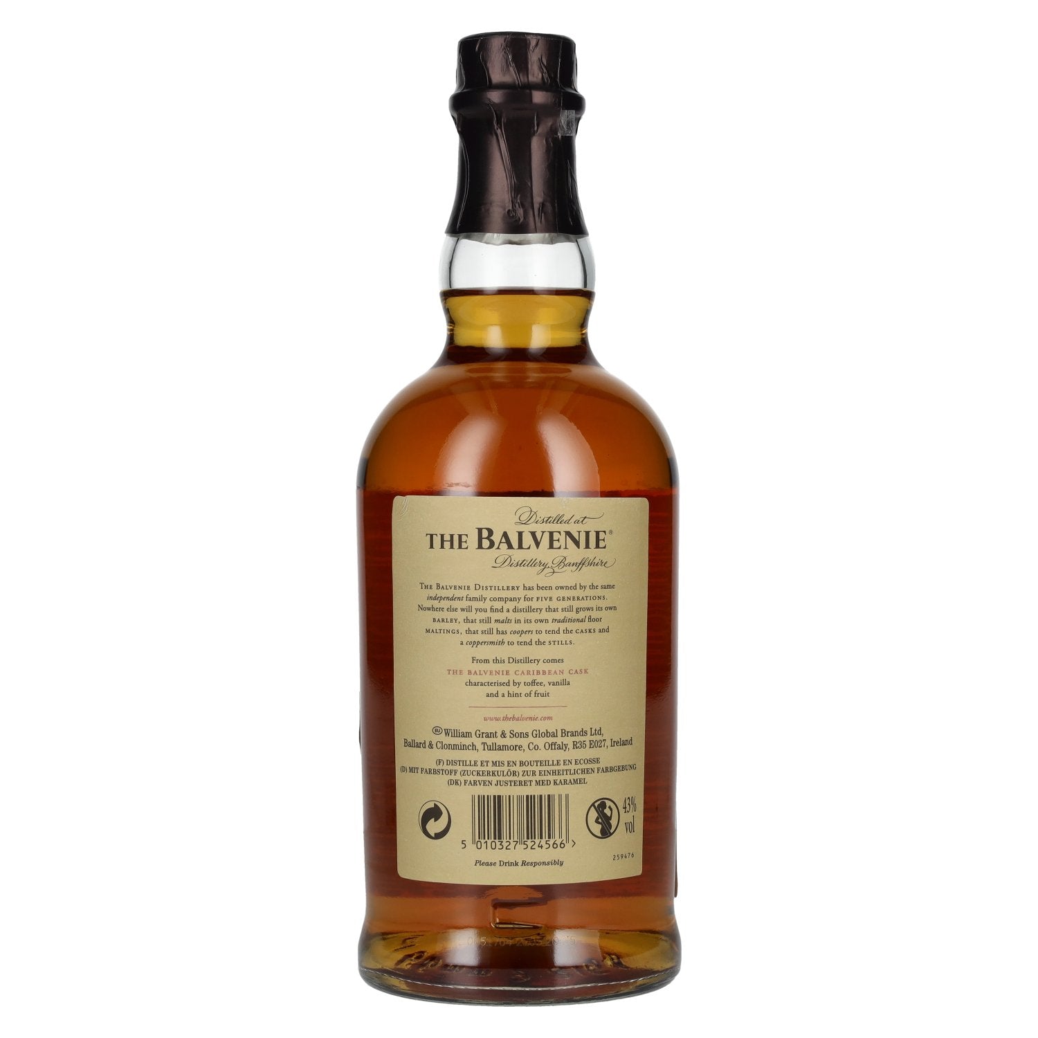 The Balvenie 14 Years Old Caribbean Cask Finish 43% Vol. 0,7l in gift box with 2 glasses