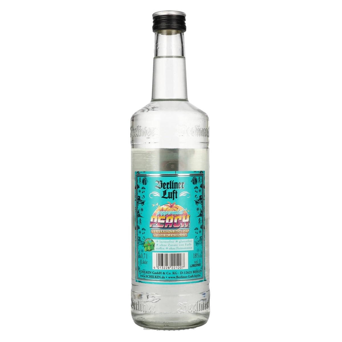 Berliner Luft PEPPERMINT PEACH De frisse pepermuntlikeur 18% vol. 0,7 l