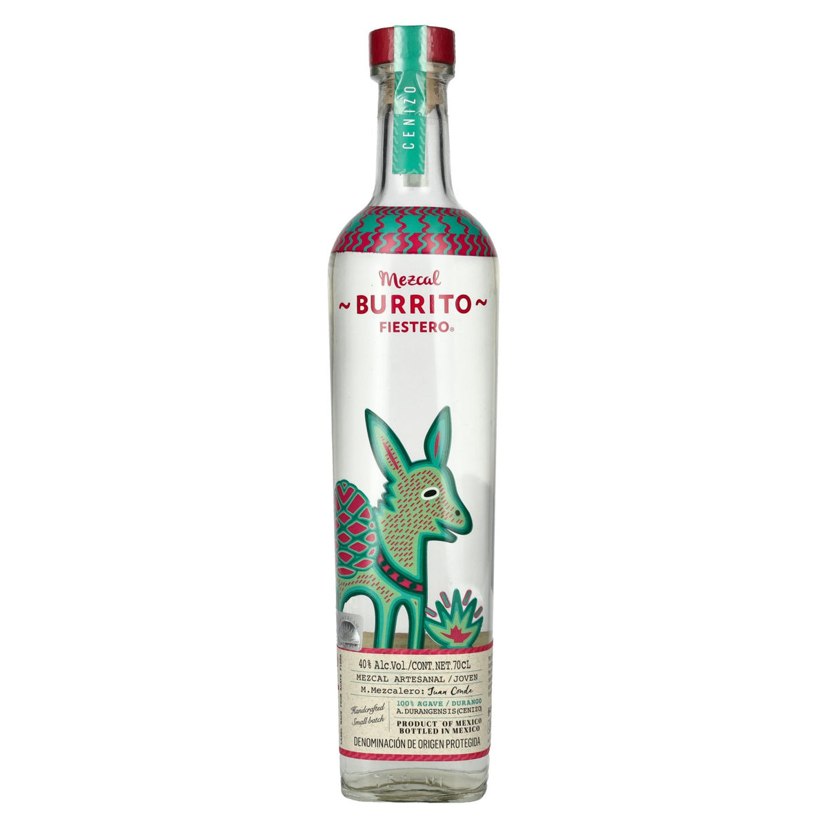 Burrito Fiestero Mezcal artisanal Cenizo AOP 40 % vol. 0,7 l