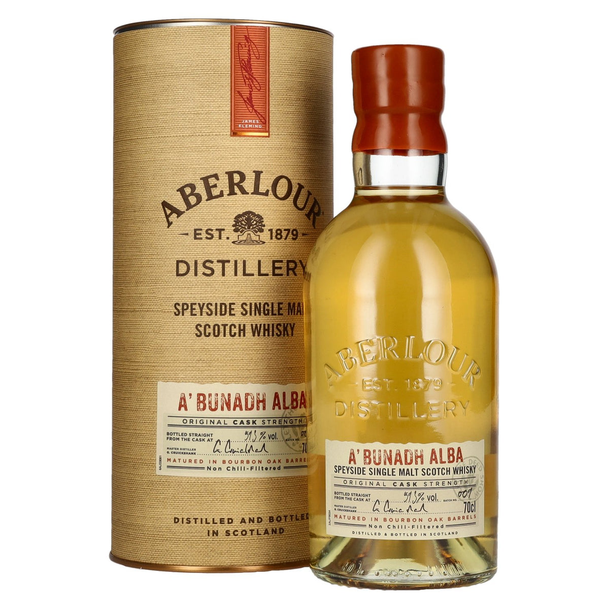 Aberlour A'BUNADH ALBA Original Cask Strength Batch No. 009 59,3% Vol. 0,7l in geschenkverpakking