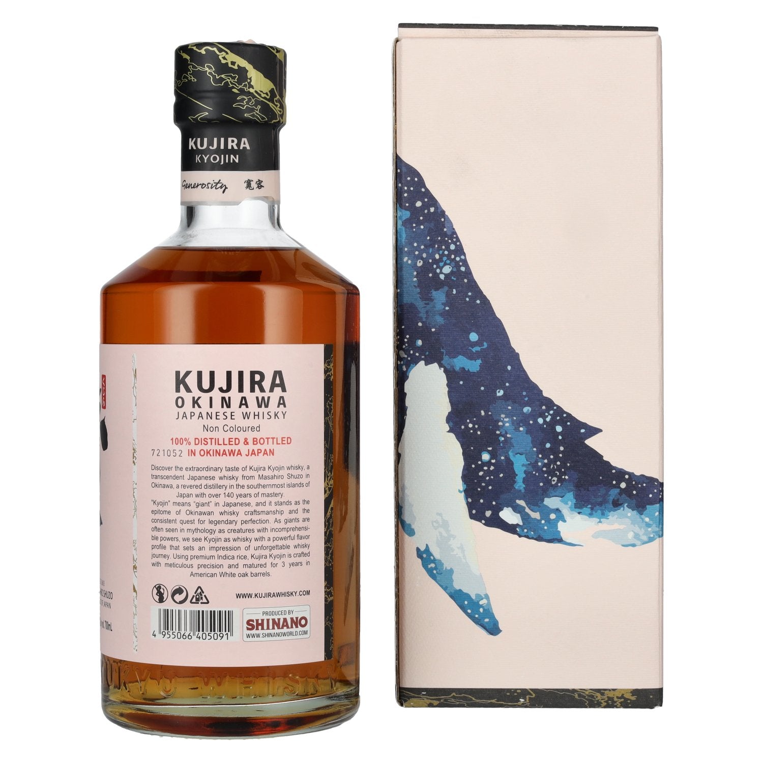 Kyojin Kujira Okinawa Masahiro SHUZO Japanse whisky 40% Vol. 0,7l in geschenkverpakking