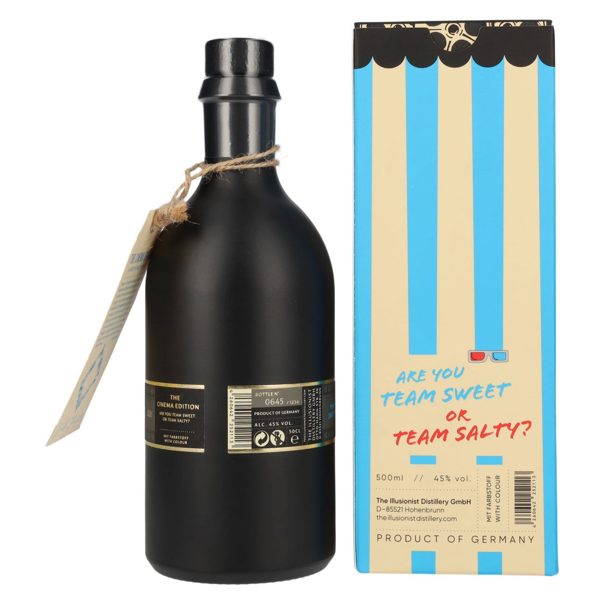 The Illusionist Dry Gin Distiller's The Cinema Edition SWEET 2026 45% vol. 0,5 l in geschenkverpakking met 3D-bril