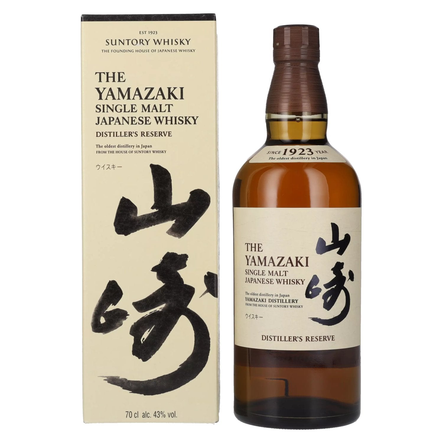 Suntory The Yamazaki DISTILLER'S RESERVE Single Malt Japanse whisky 43% Vol. 0,7l in geschenkverpakking