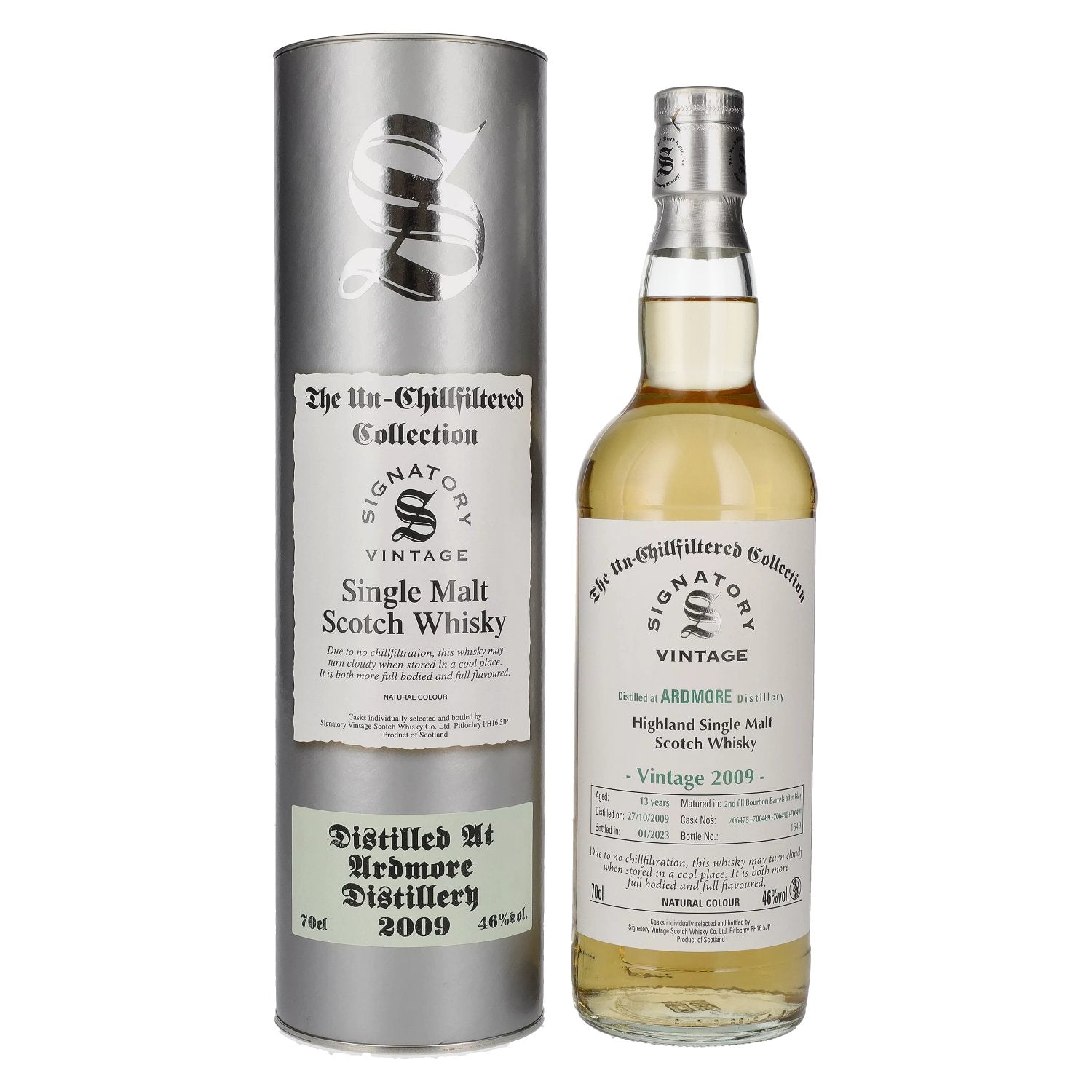 Signatory Vintage The Ardmore 13 Years Old Un-Chillfiltered 2009 46% Vol. 0,7l in geschenkverpakking