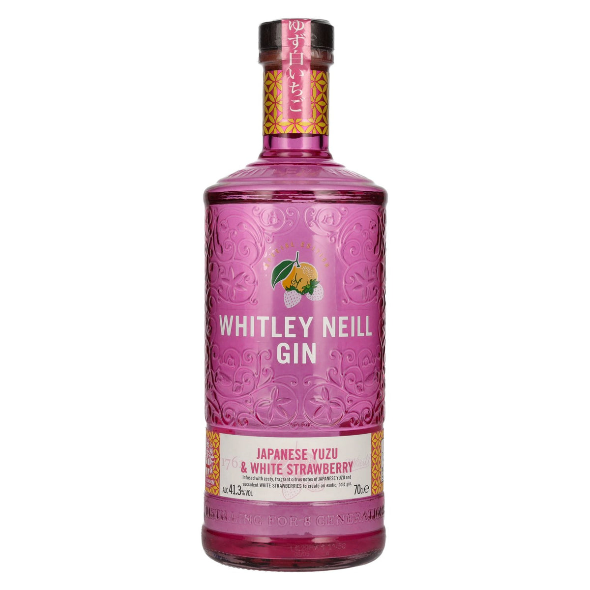 Whitley Neill JAPANESE YUZU &amp; WHITE STRAWBERRY GIN 41,3% vol. 0,7 l