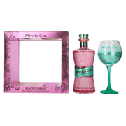 Mintis BLACKCURRANT Gin 41.8% ABV, 0.7l, in a gift box with a glass