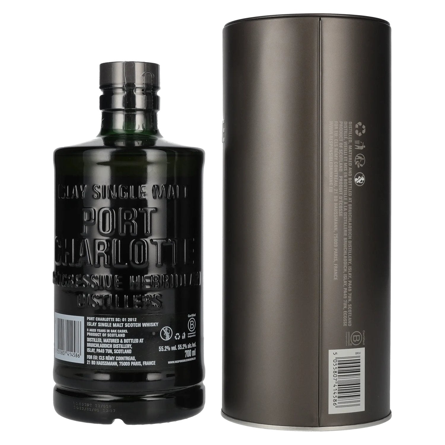 Port Charlotte SC:01 Heavily Peated Islay Single Malt 2012 55,2% Vol. 0,7l in Tinbox
