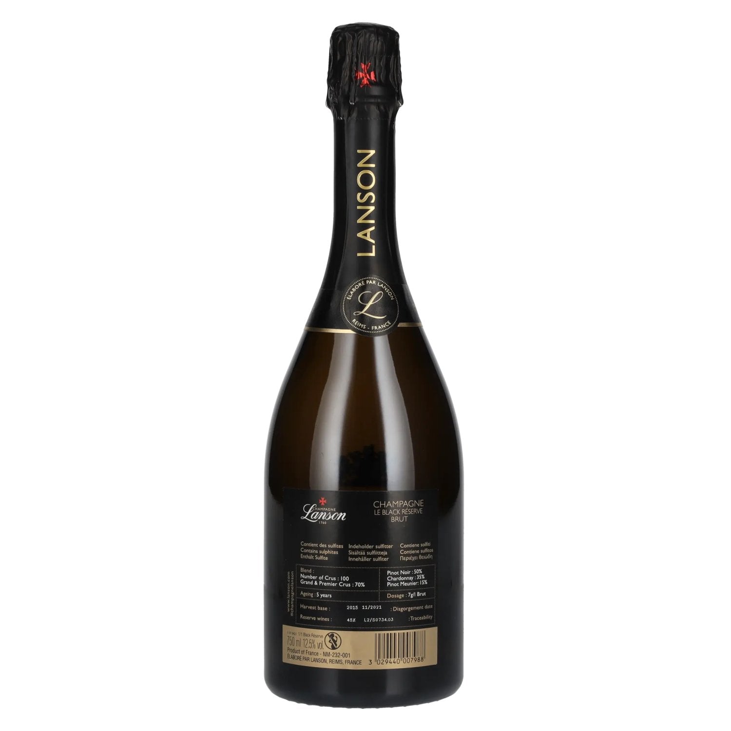 Champagne Lanson Le Black Réserve Brut 12,5% Vol. 0,75l