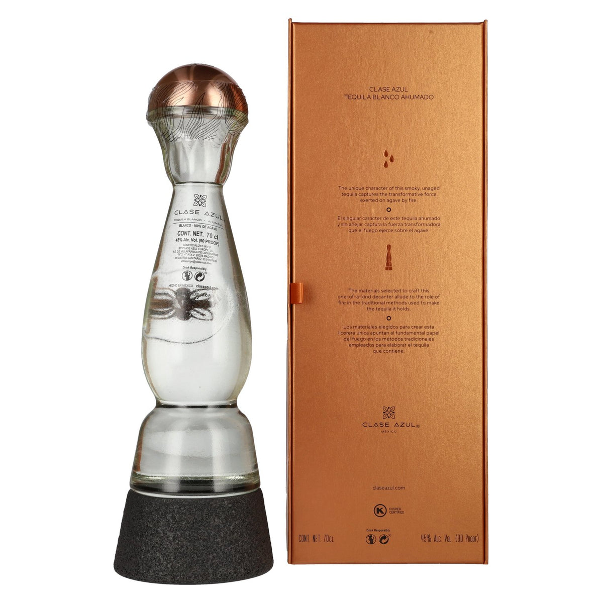 Clase Azul Tequila BLANCO Ahumado 45% vol. 0,7 l in geschenkverpakking