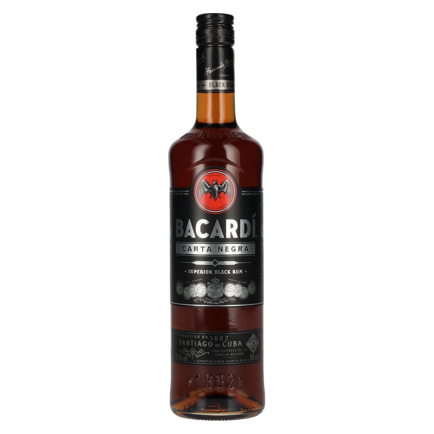 Bacardi Carta Negra Superior Black Rum 37.5% vol. 0.7l