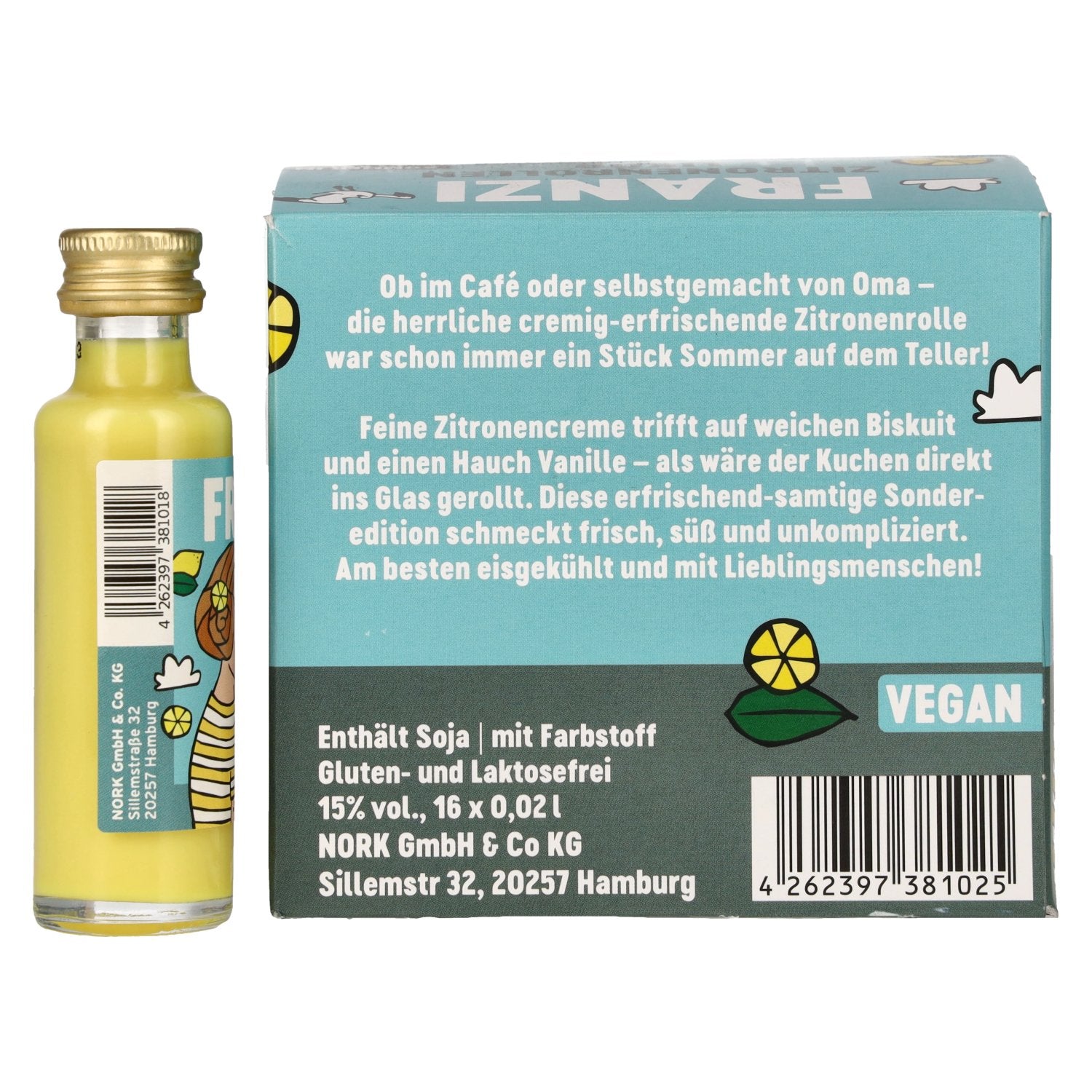 Franzi Zitronenrollen Likör 15% Vol. 16x0,02l