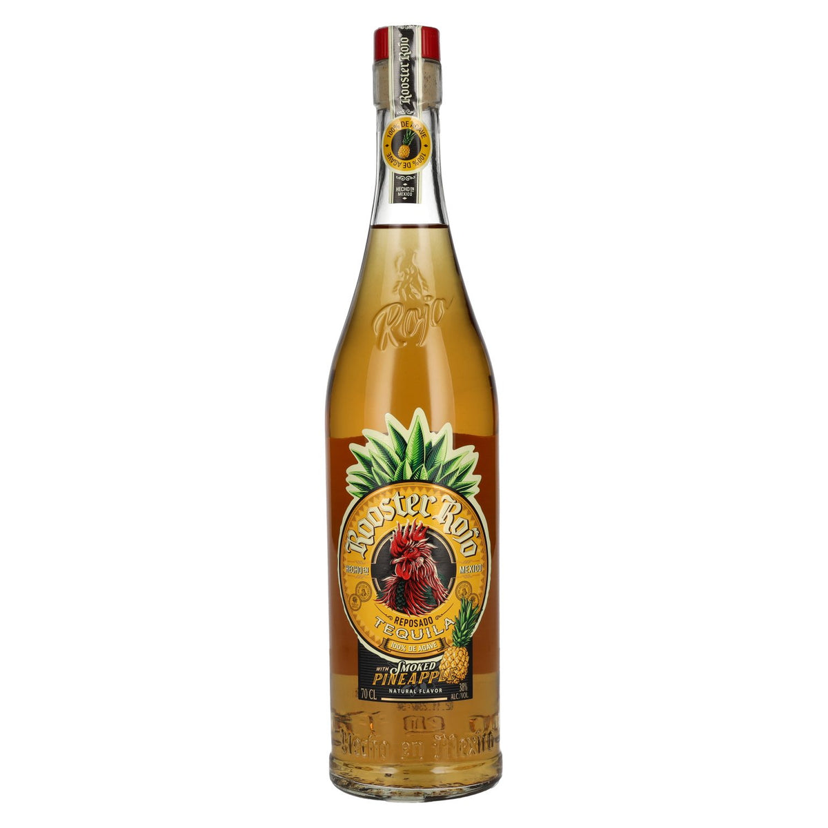 Tequila Rooster Rojo REPOSADO 100 % d'agave, saveur d'ananas fumé, 38 % vol., 0,7 l