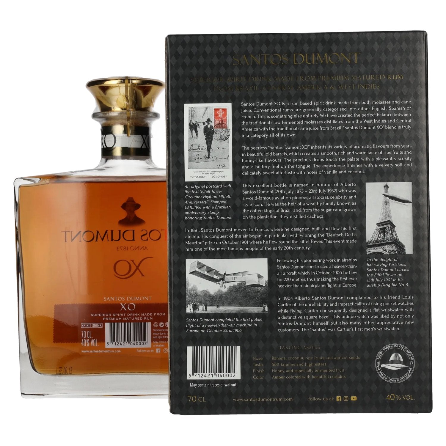Santos Dumont XO Superior Spirit Drink 40% Vol. 0,7l in Geschenkbox