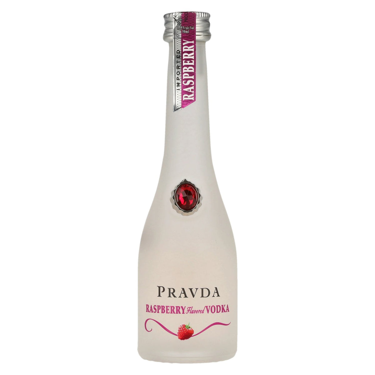 Pravda RASPBERRY-wodka met frambozensmaak 37,5% vol. 0,05 l