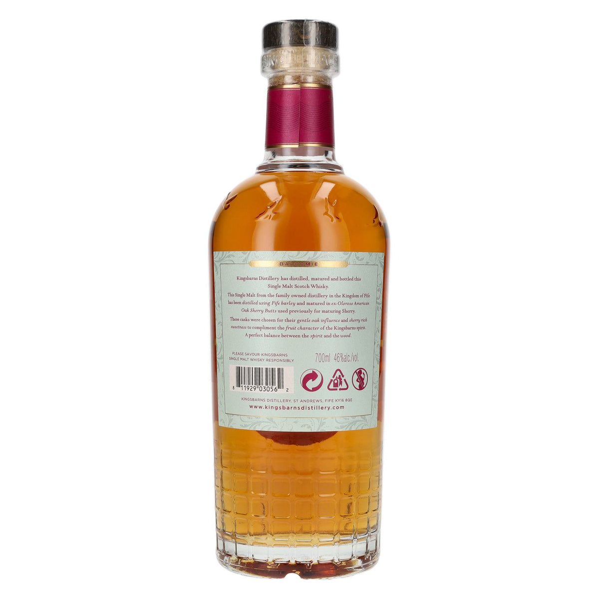 Kingsbarns BALCOMIE, whisky single malt des Lowlands, 46 % vol., 0,7 l