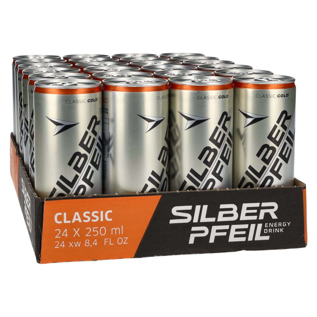 SILBERPFEIL Energy Drink CLASSIC GOLD 24 x 0.25 l tins (deposit)