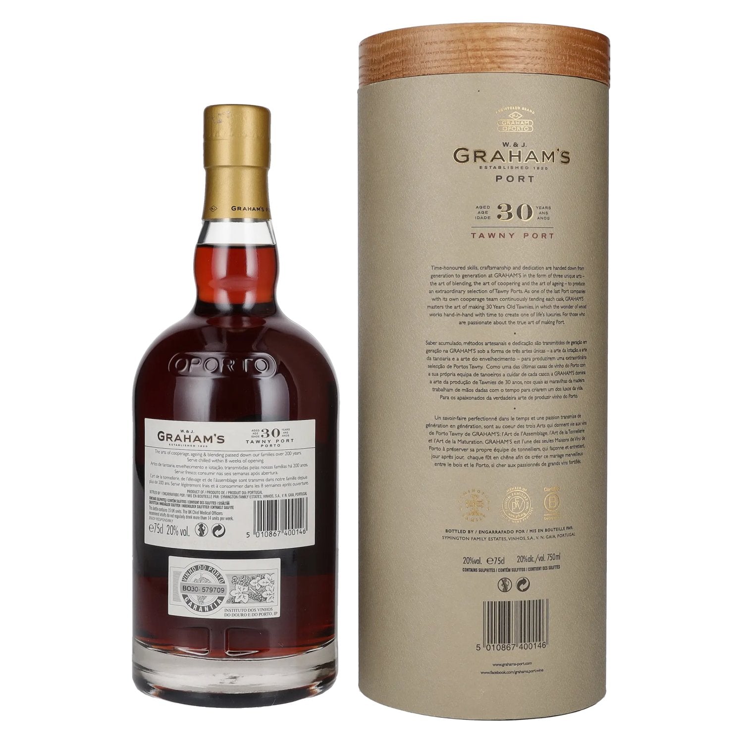 W. & J. Graham's Tawny Port 30 Years Old 20% Vol. 0,75l in Geschenkbox