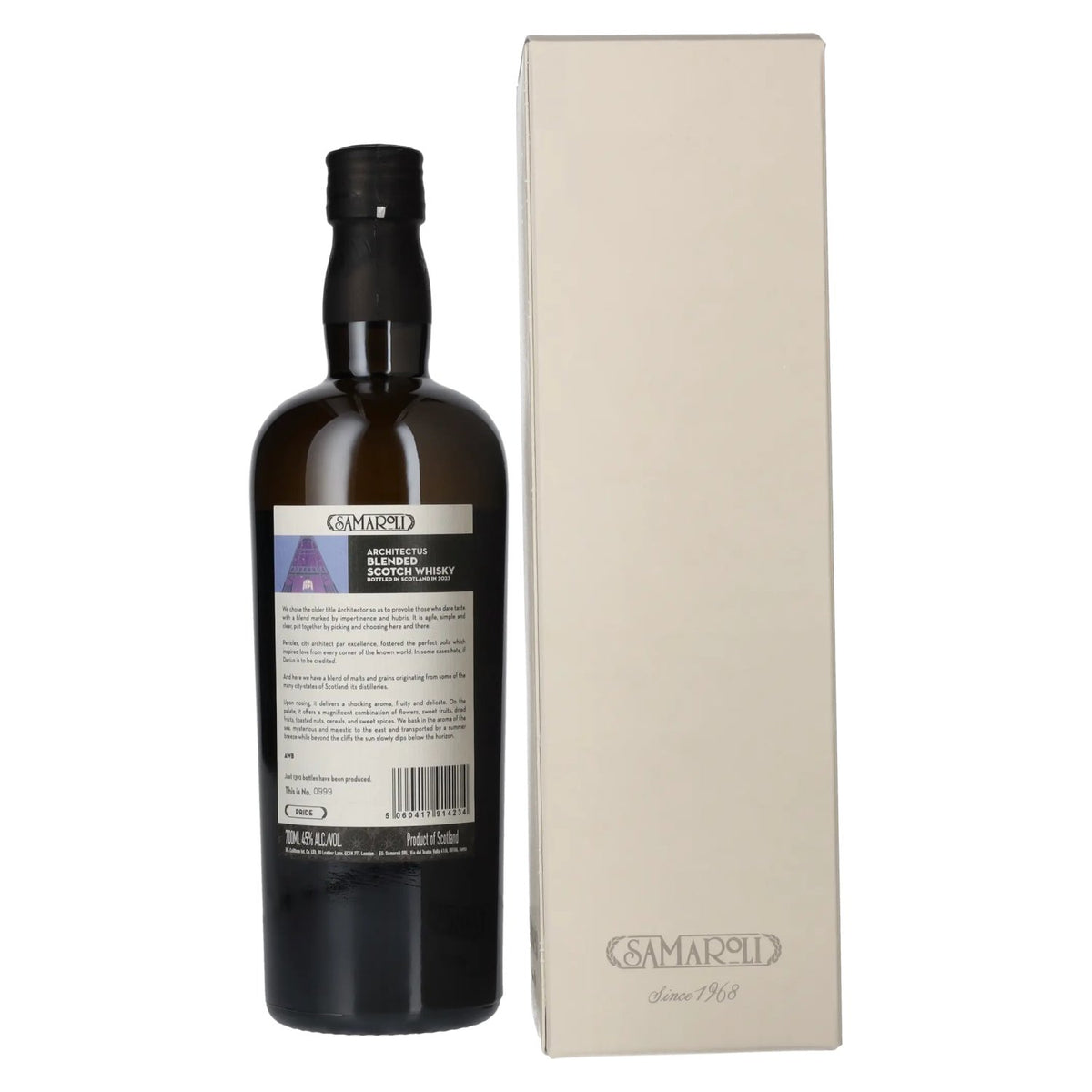 Samaroli ARCHITECTUS Blended Malt Scotch Whisky 2023 45 % vol. 0,7 l dans un coffret cadeau