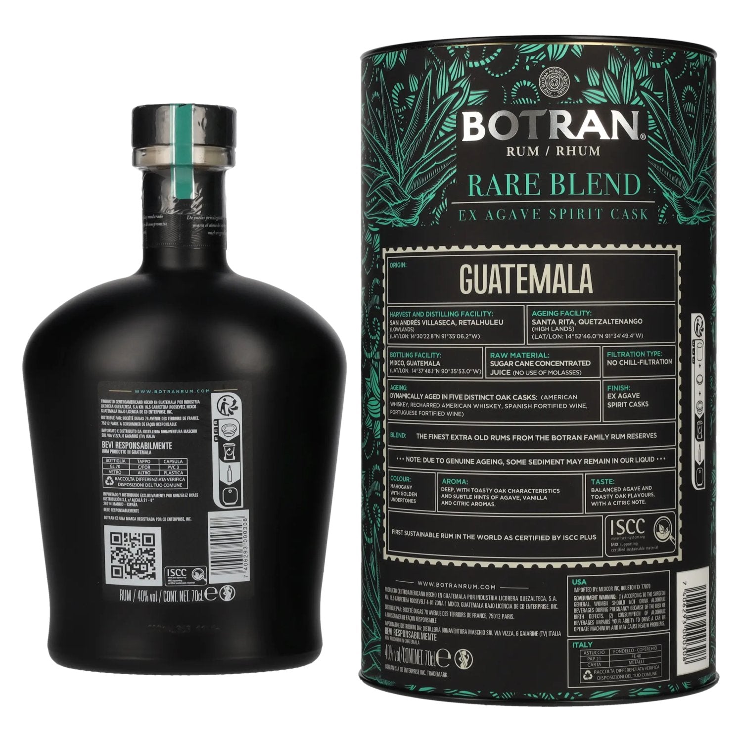 Botran Rhum Guatemala RARE BLEND Ex Agave Spirit Cask 40% Vol. 0,7l in gift box