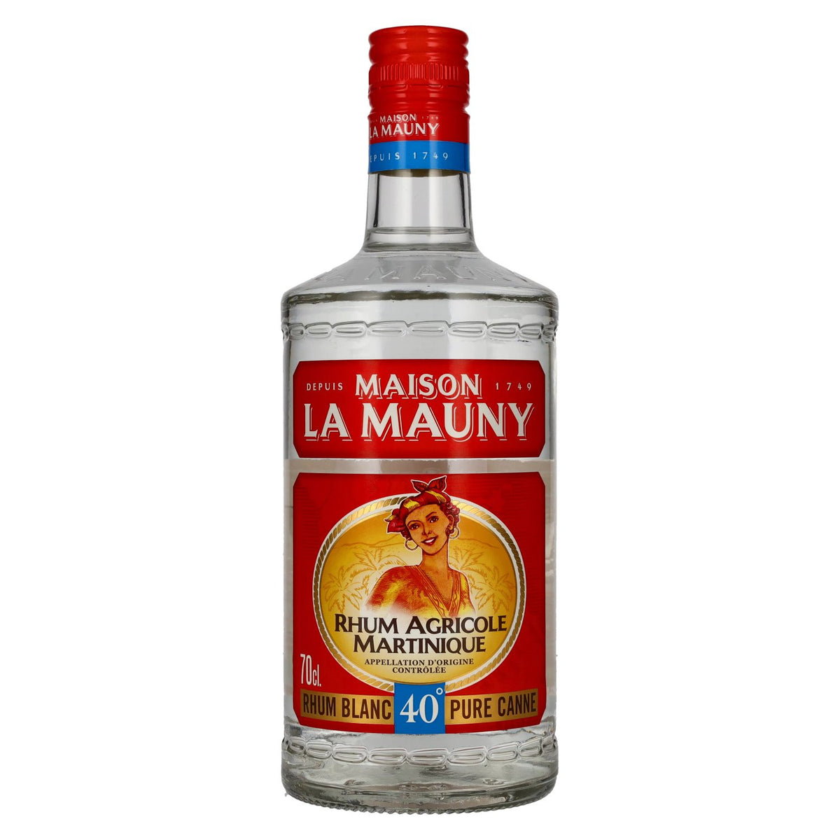 La Mauny Rhum White Agricole from Martinique, 40% vol., 0.7 l