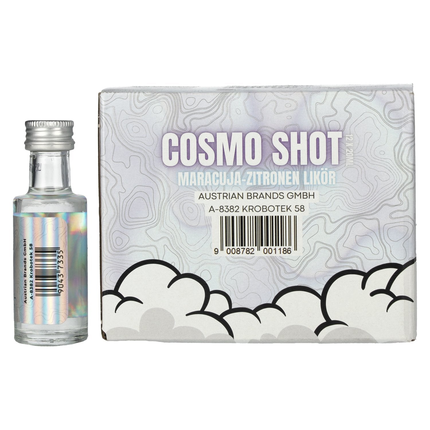 Cosmo Shot liqueur de maracuja et de citron 17% vol. 12x0,02l