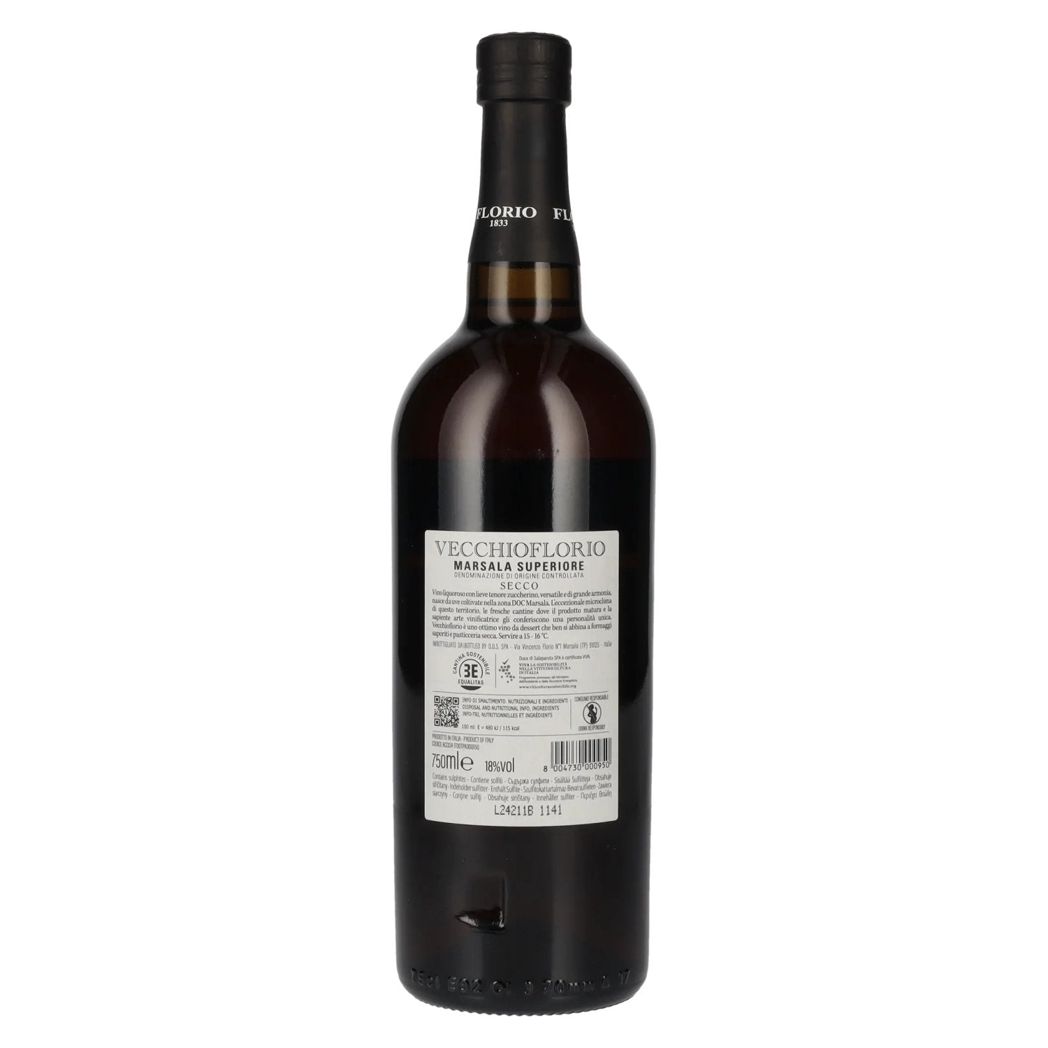 Cantine Florio VECCHIOFLORIO Marsala Superiore Secco 2020 18% Vol. 0,75l