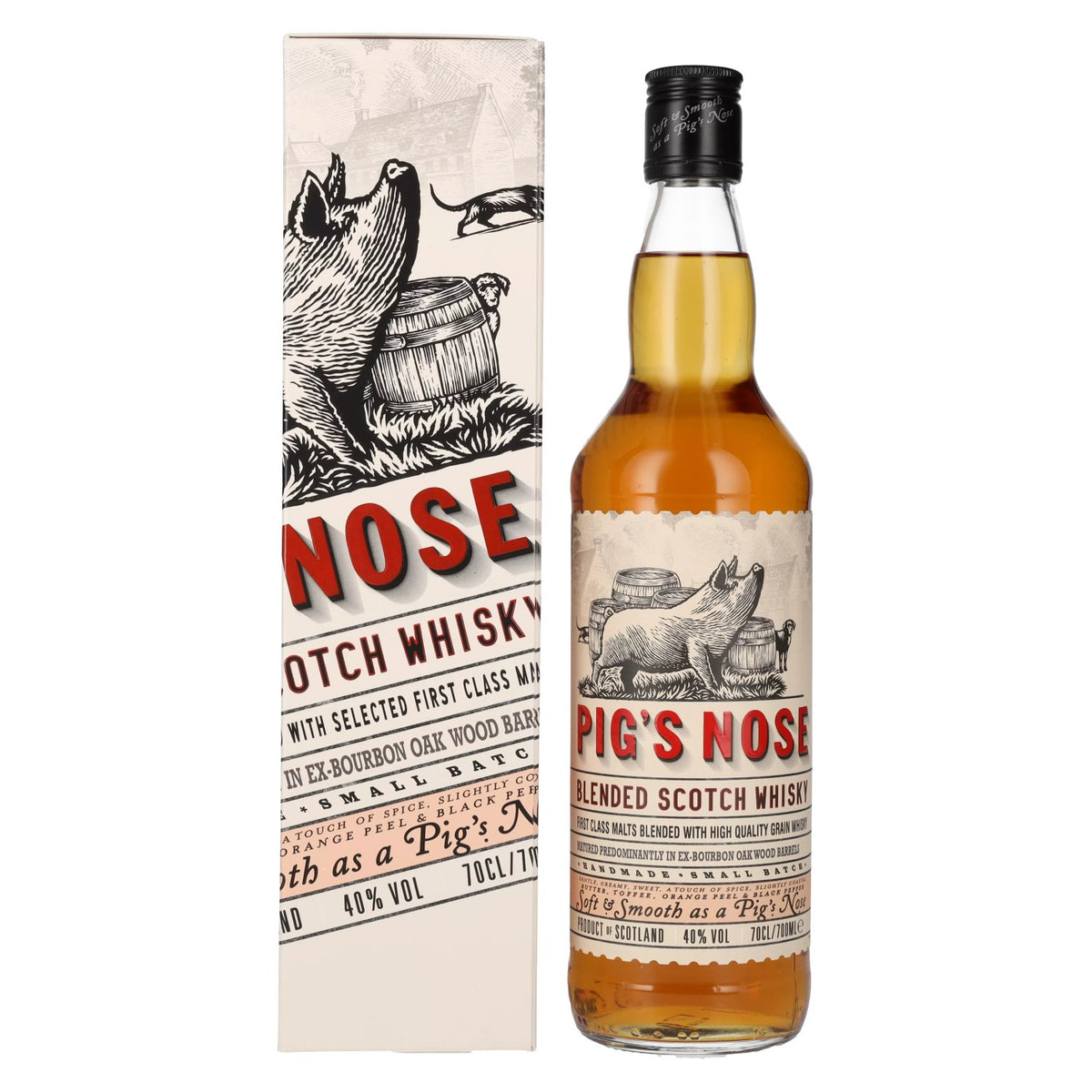 Pig's Nose Blended Scotch Whisky 40% vol. 0.7 l in a gift box