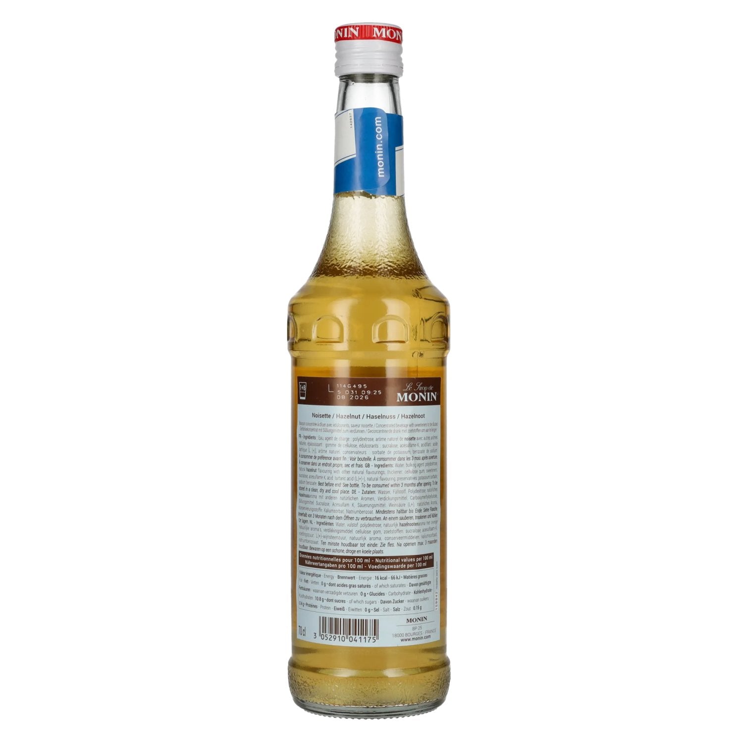 Le Sirop de Monin HAZELNUT SUGAR FREE 0,7l