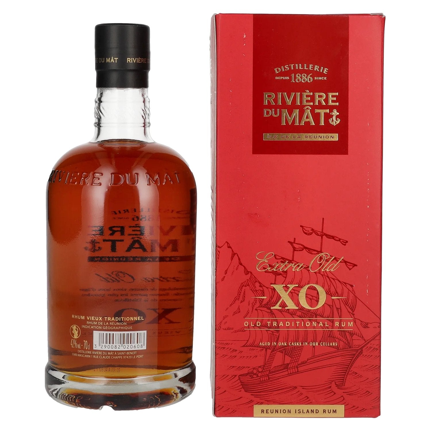 Rivière Du Mat Rhum Vieux Traditionnel XO 42% Vol. 0,7l in Geschenkbox