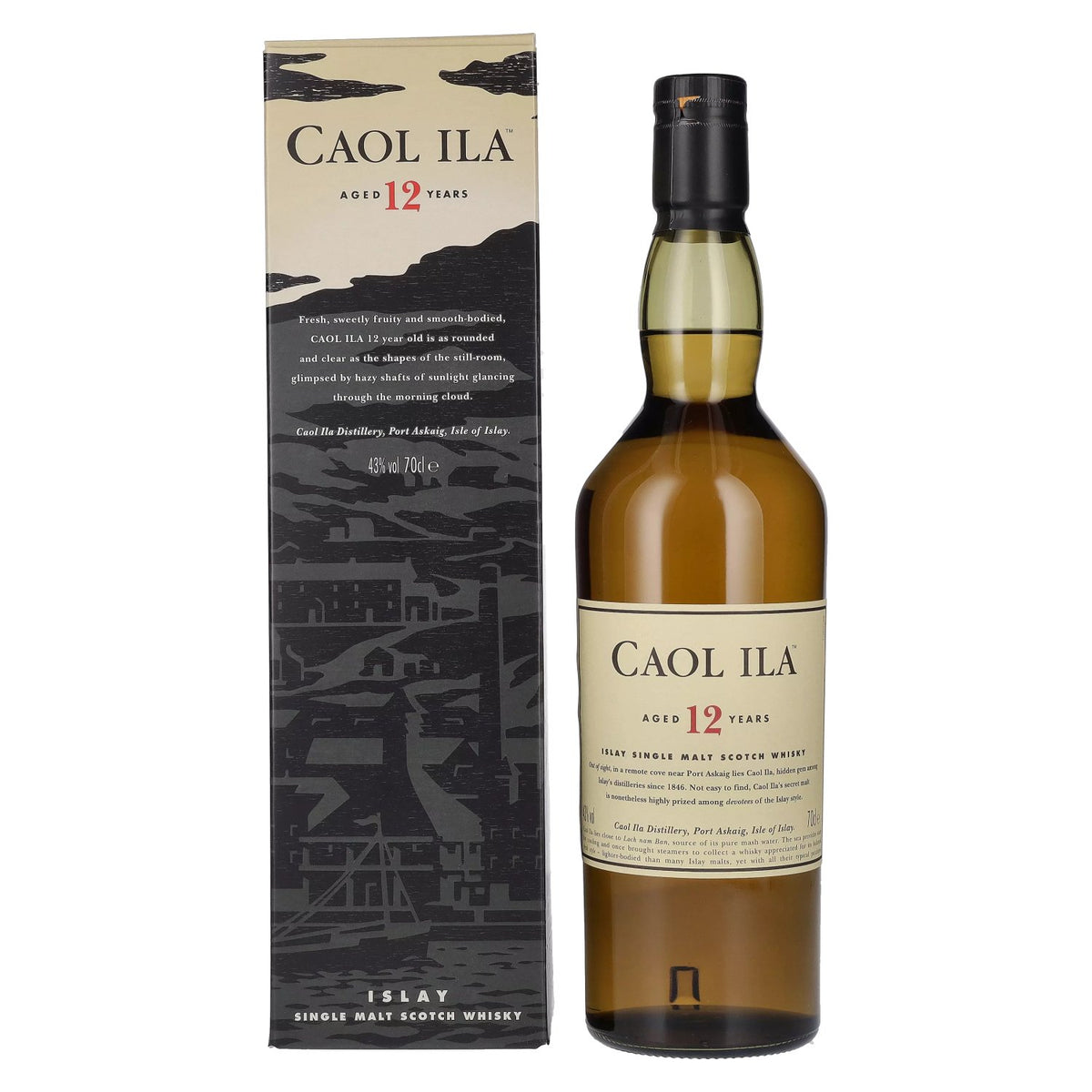 Caol Ila 12 Years Old Islay Single Malt 43% vol. 0,7 l in geschenkverpakking