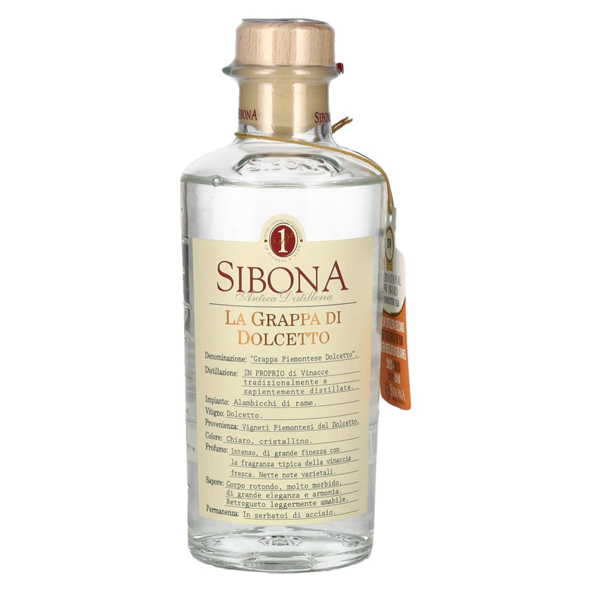 Sibona La Grappa di DOLCETTO 40% ABV 0.5l