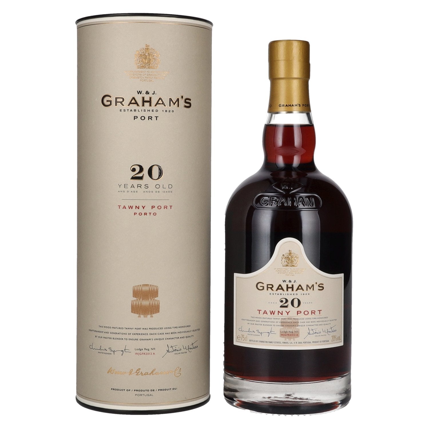 W. &amp; J. Graham's Tawny Port 20 Years Old 20% Vol. 0,75l in geschenkverpakking