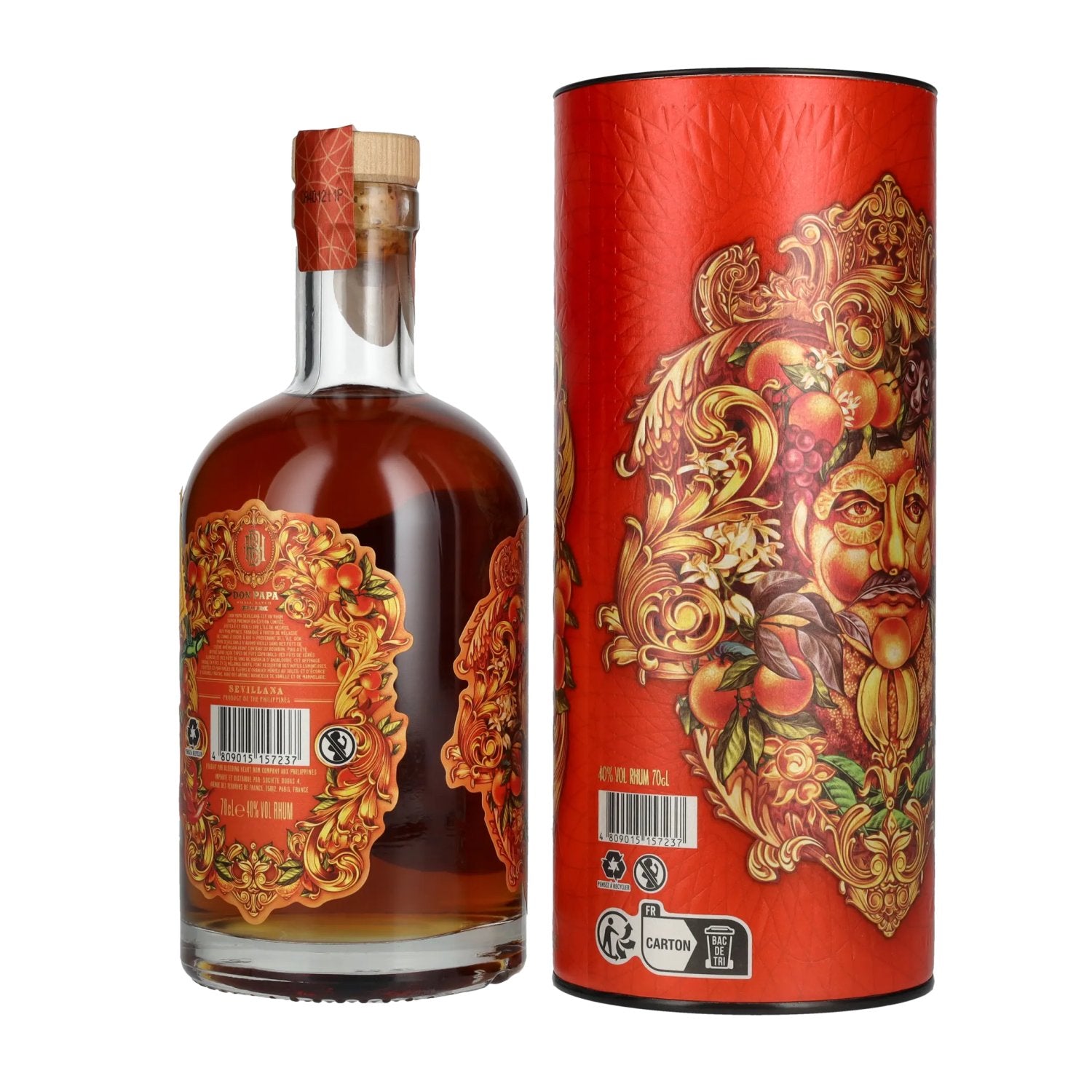 Don Papa Rum Sevillana 40% Vol. 0,7l en boîte cadeau