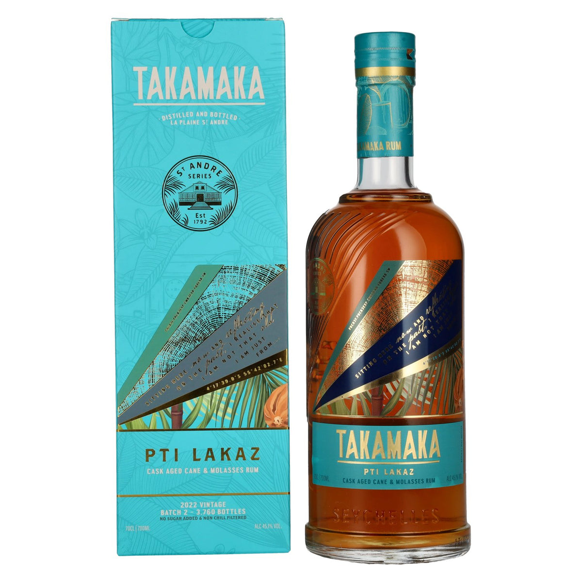 Takamaka PTI LAKAZ Rum Batch 2 45.1% vol. 0.7 l in a gift box