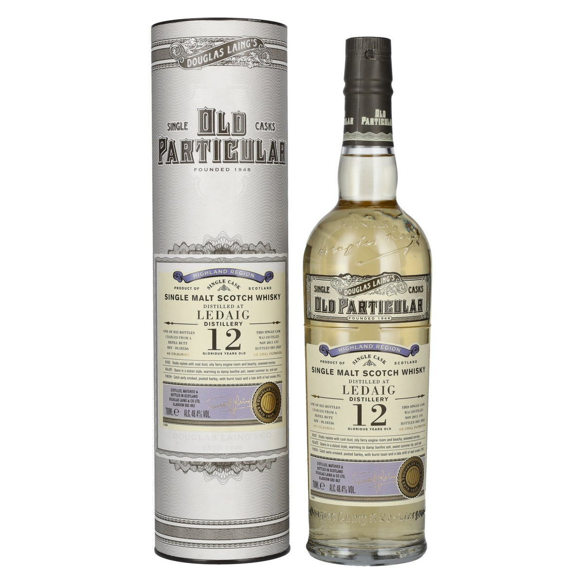 Douglas Laing OLD PARTICULAR Ledaig 12-Year-Old Single Malt Whisky 2011 48.4% vol. 0.7 l in a gift box