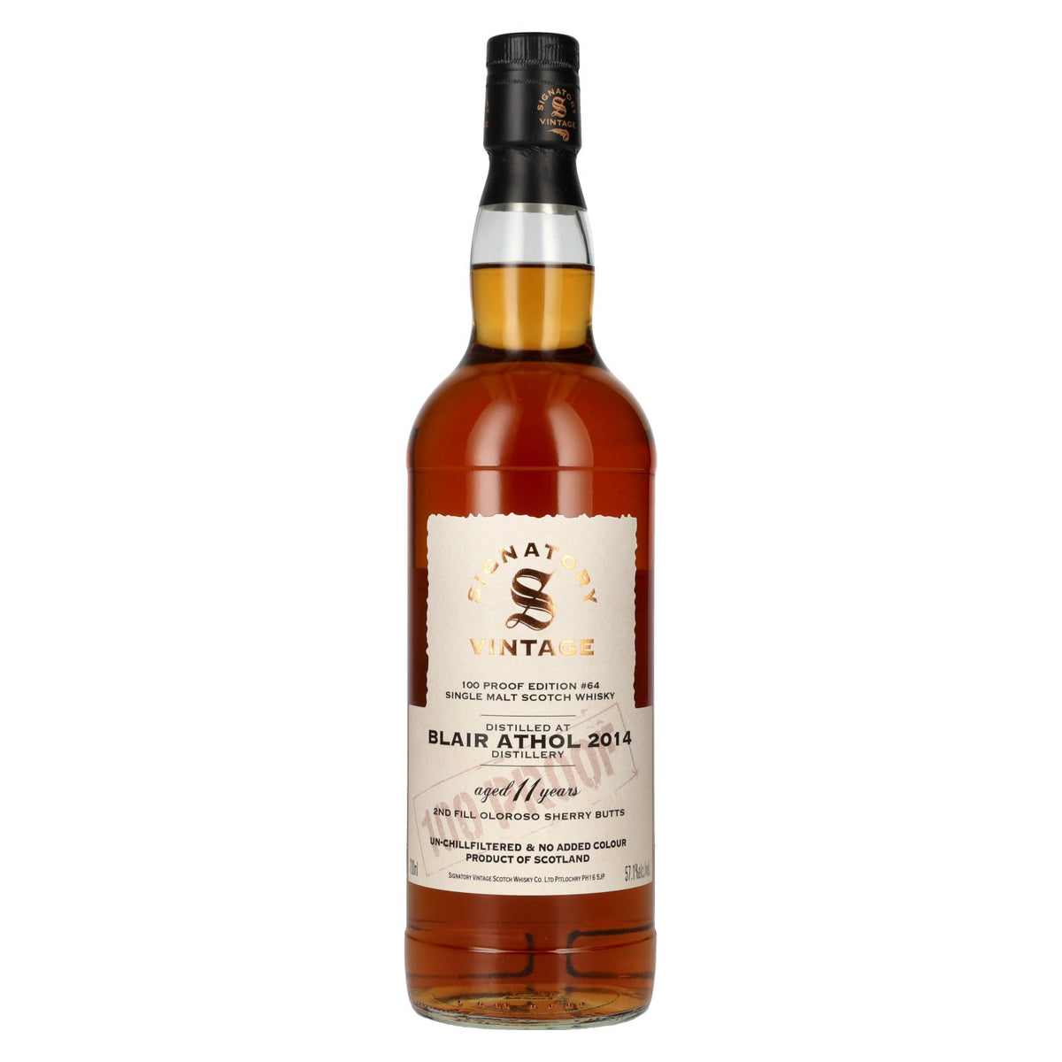 Signatory Vintage 100 Proof Edition Blair Athol 11 Years Old Single Malt #64 2014 57.1% vol. 0.7 l