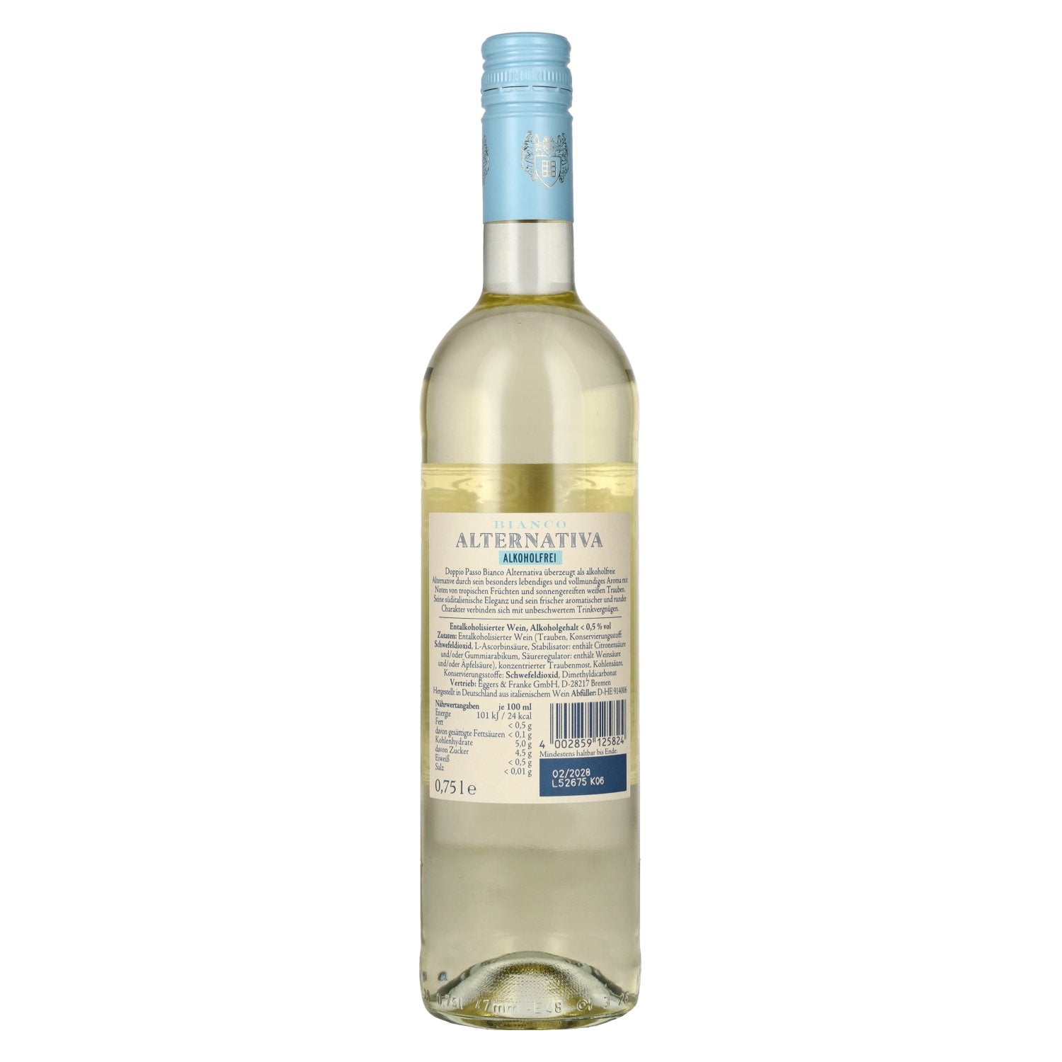 Doppio Passo Bianco Alternativa alcoholvrij 0.75l