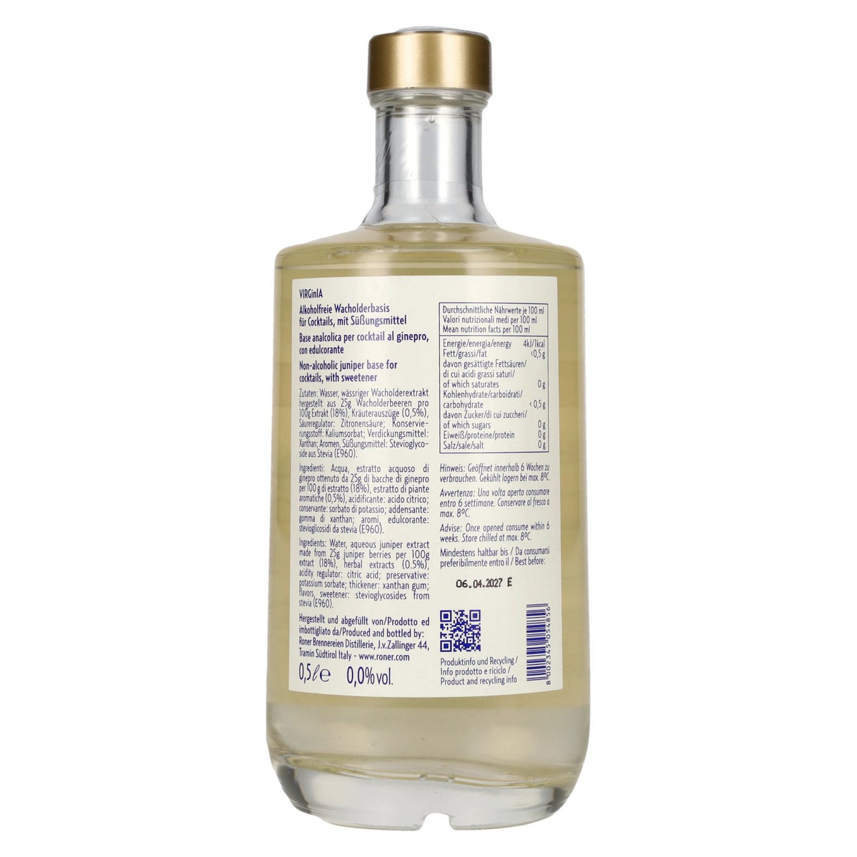 Roner Virginia sans alcool 0,5 l