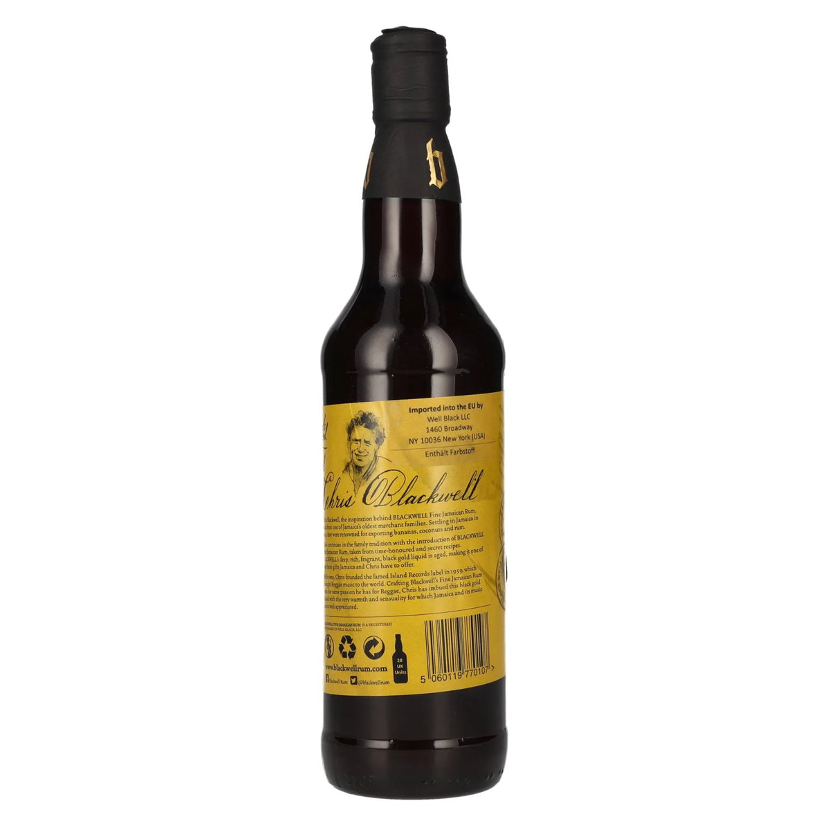 Blackwell Fine Jamaican Rum 40% ABV 0.7l