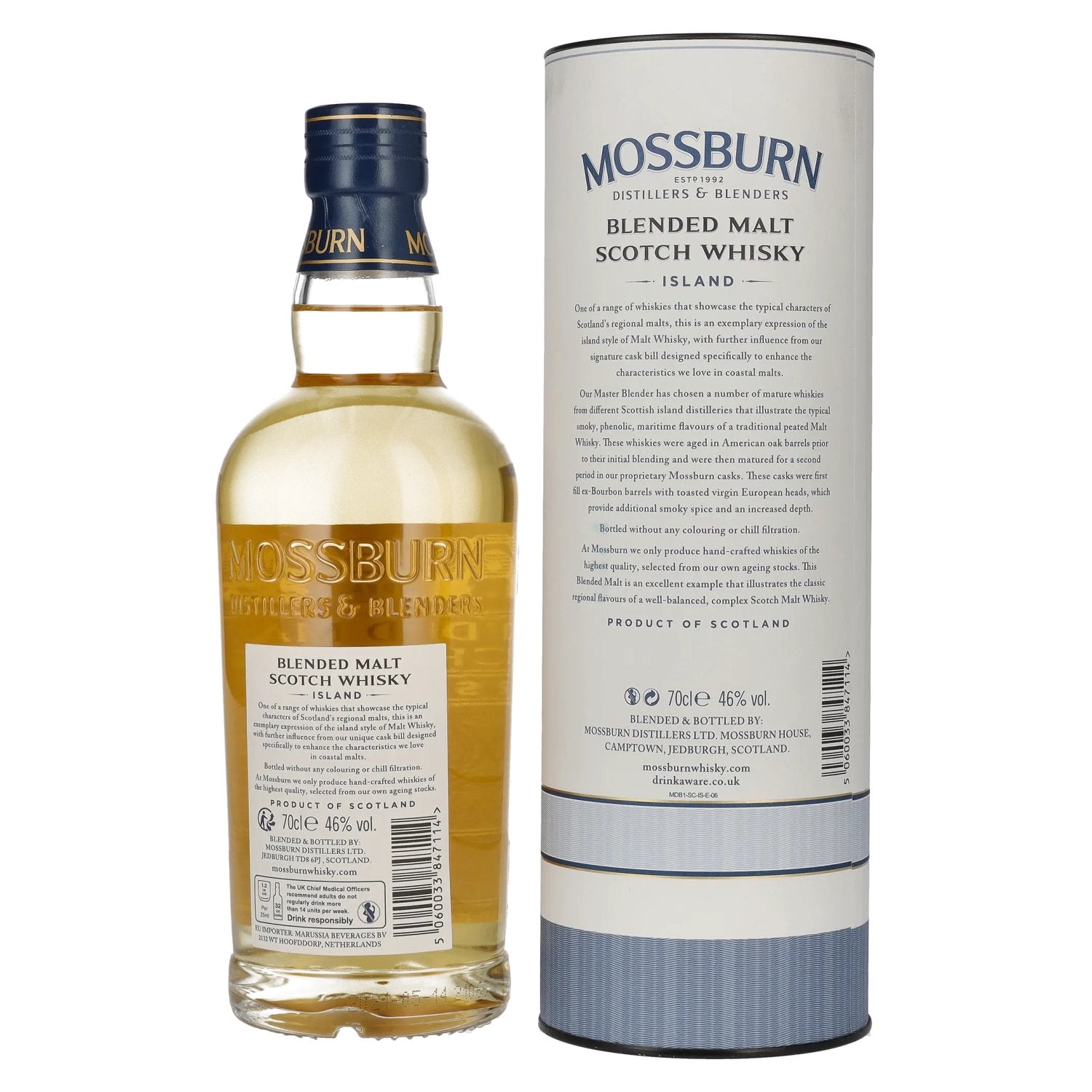 Mossburn ISLAND Blended Malt Scotch Whisky 46% Vol. 0,7l en boîte cadeau
