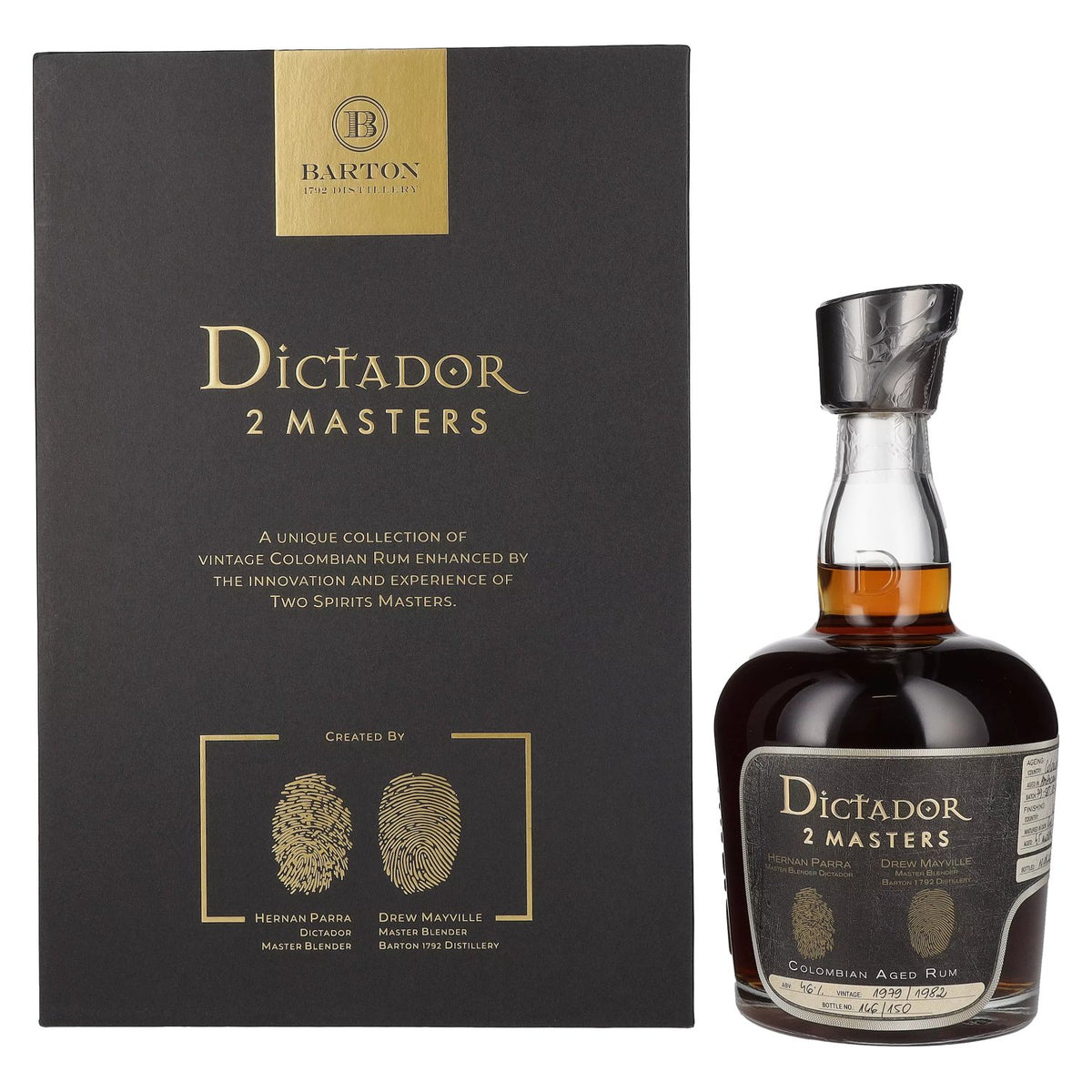 Dictador 2 MASTERS 1979/1982 Barton Colombian Aged Rum 46% vol. 0.7 l in a gift box