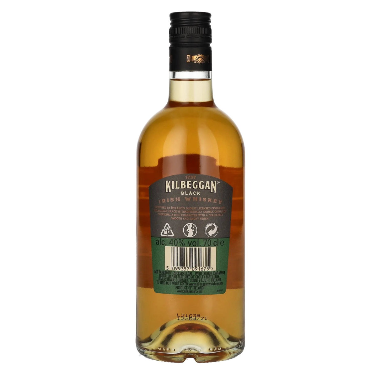 Kilbeggan Black Irish Whiskey 40% vol. 0,7 l