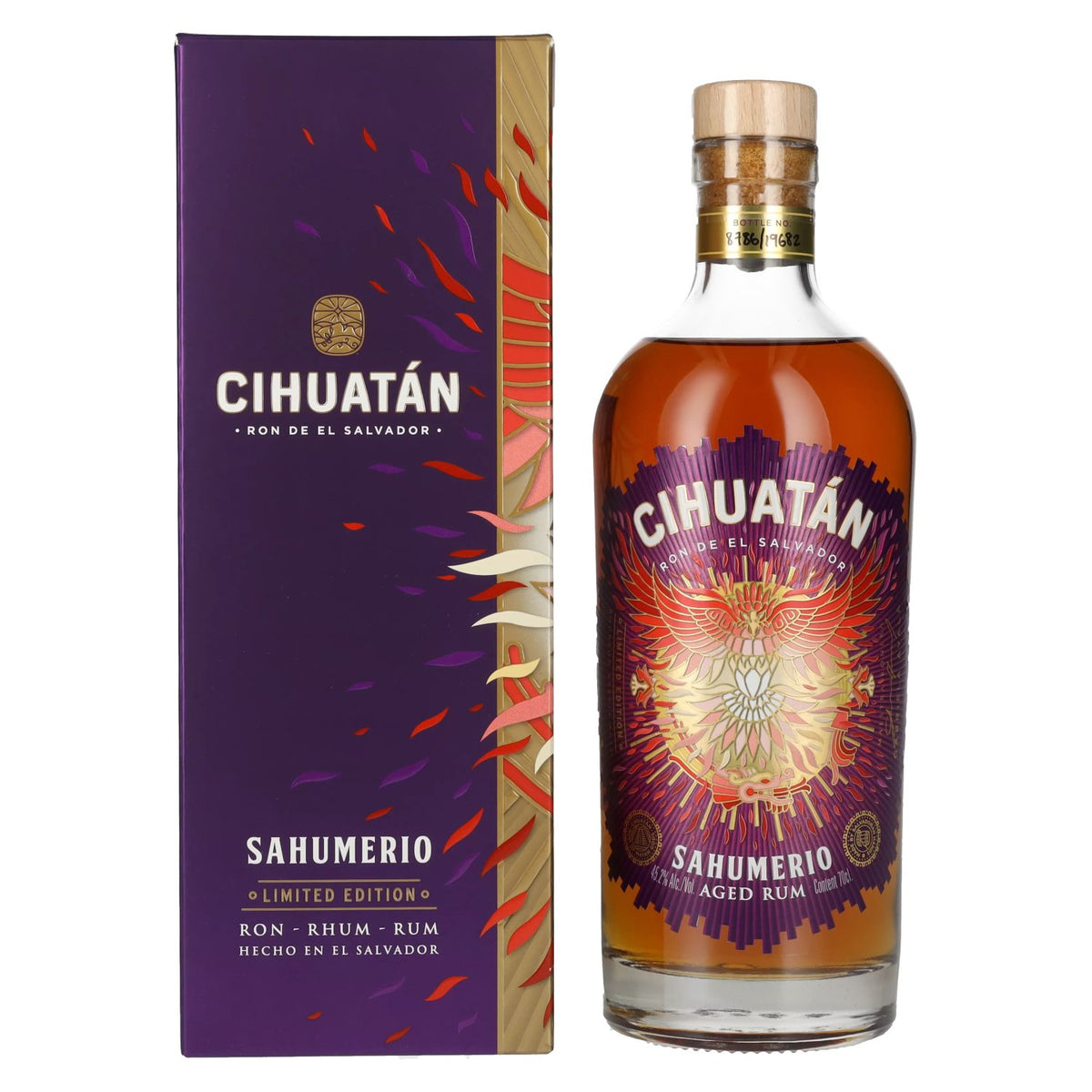 Rhum Cihuatán SAHUMERIO Édition limitée 45,2 % vol. 0,7 l dans un coffret cadeau