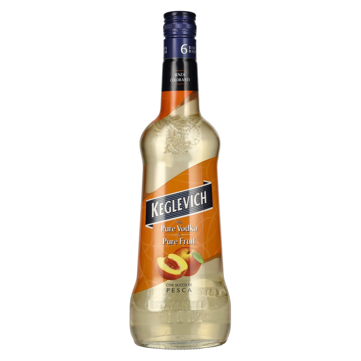 Keglevich met Pure Vodka &amp; Pure Fruit PESCA 18% vol. 0,7 l