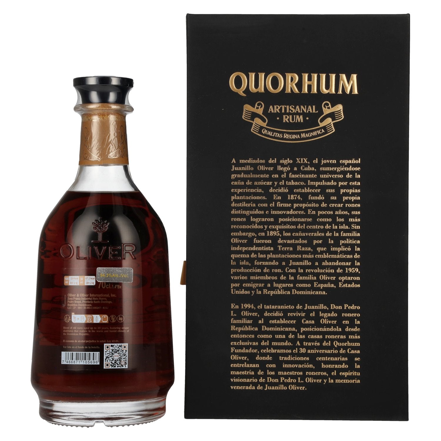 Ron Quorhum 30 Aniversario FUNDADOR Cask Strength Limited Edition 54,3% Vol. 0,7l in geschenkverpakking