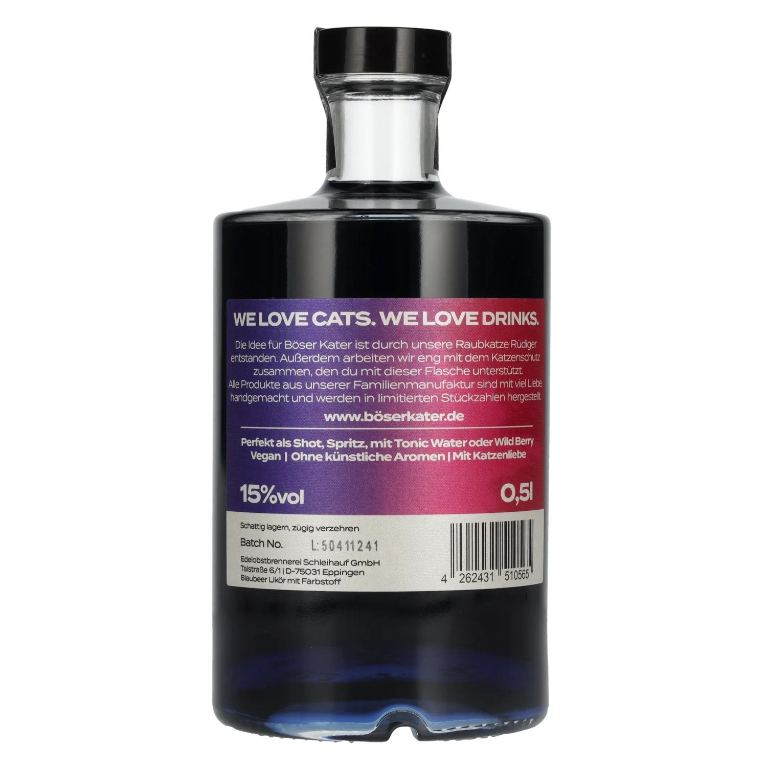Böser KATER Aperitivo Bosbessen kleurverandering 15% Vol. 0,5l