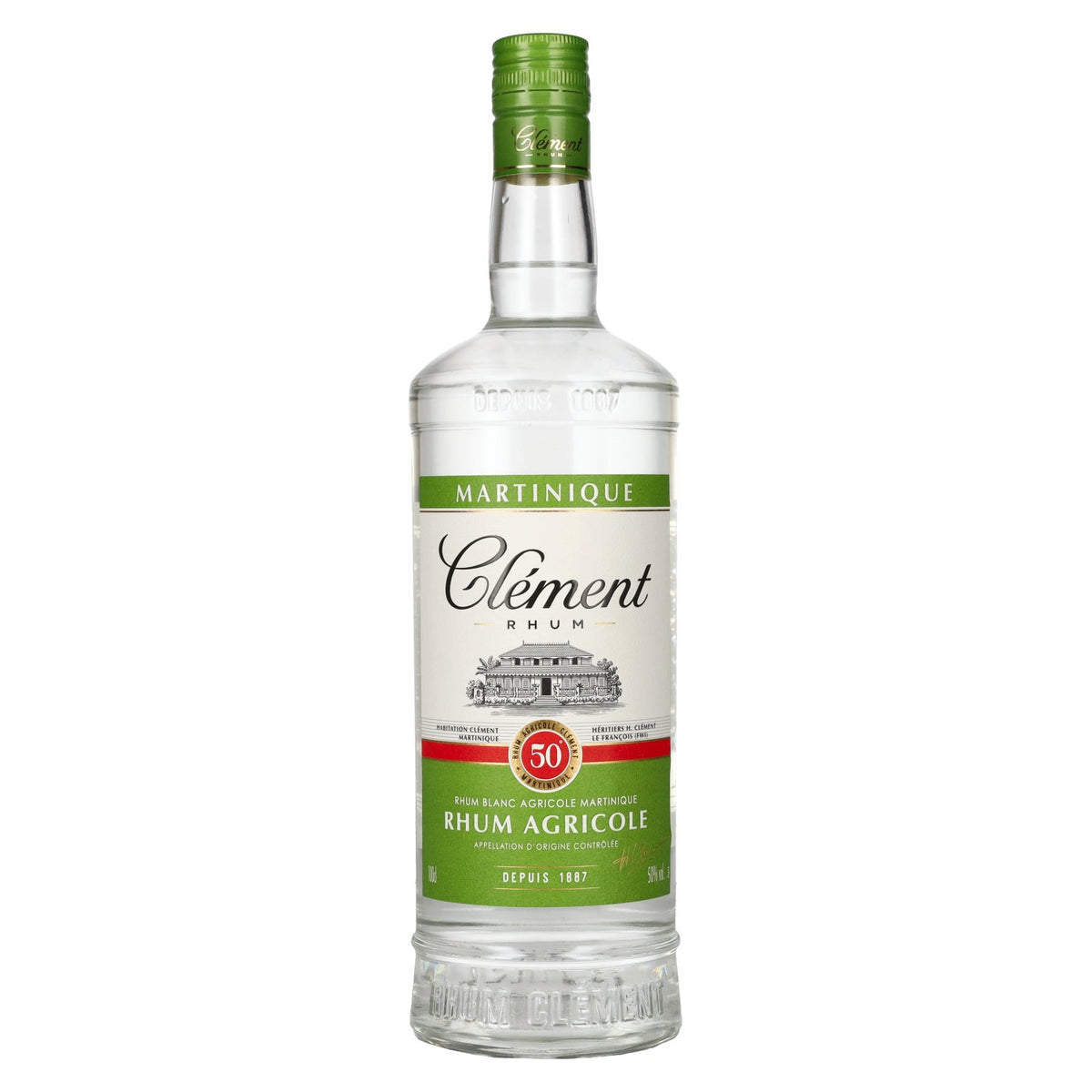 Clément Agricole White Rum 50% vol. 1 litre