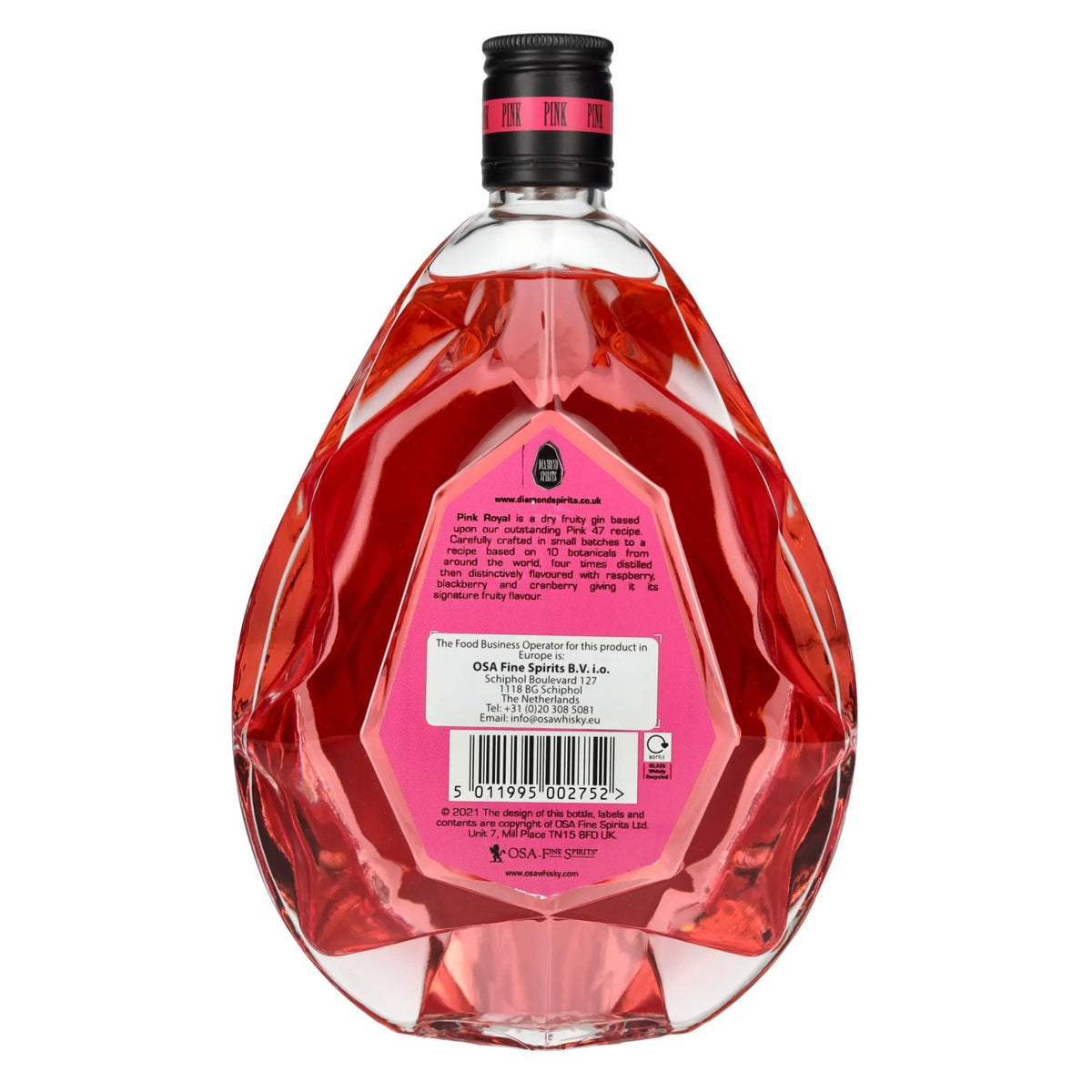 Pink Royal Dry Gin 40% vol. 0.7 l